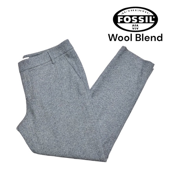 FOSSIL (NWT) Women’s Tweed Wool Blend Trousers Size 10 - Picture 1 of 9